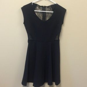 Max and Riley black dress with sexy lace back